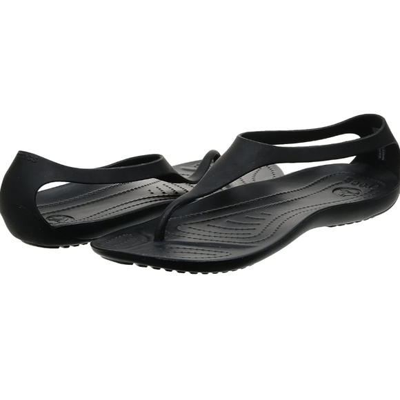 **SOLD** Crocs UK size 7 flipflops sandals dark grey (marked US SIZE 9) RRP 36 - Picture 3 of 11